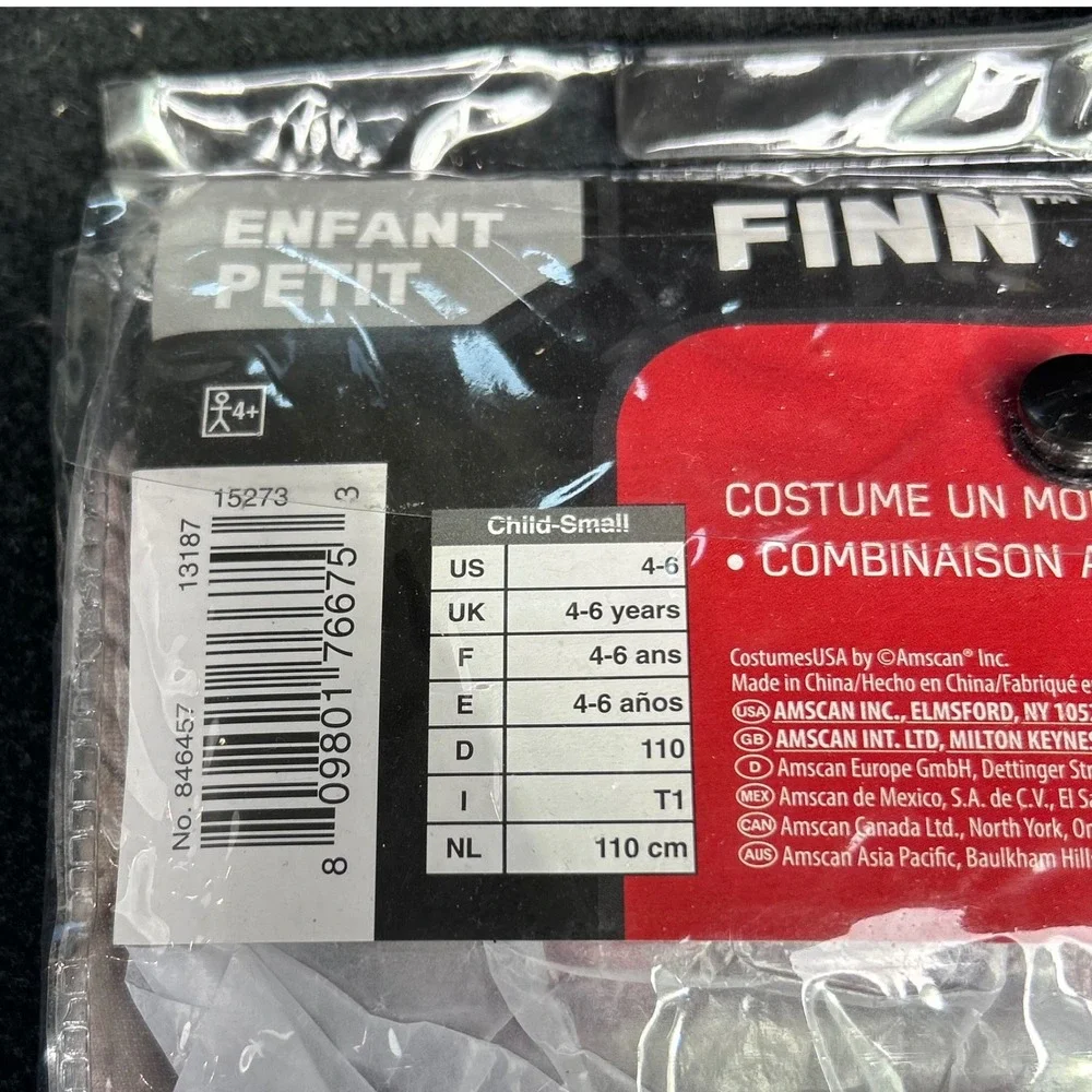 Star Wars The Force Awakens‎ FINN Costume Child Small 4-6 New - Picture 8 of 9